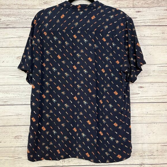 Goodfellow + Co. Blue ShortSleeve Button Up Large - Picture 5 of 6